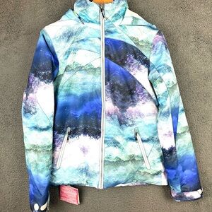 Obermeyer Aspen CO Blue Mountain Taja Print Jacket - Girls' Teen XL 18